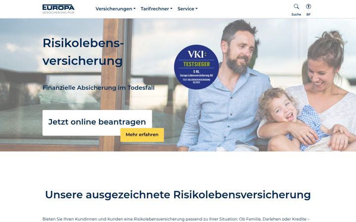 Екранна снимка на europa-vertriebspartner.at