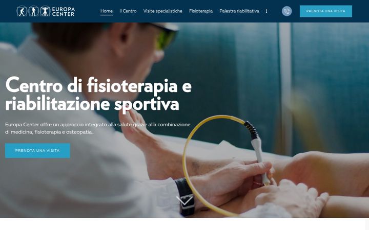 Posnetek zaslona europacenter.it