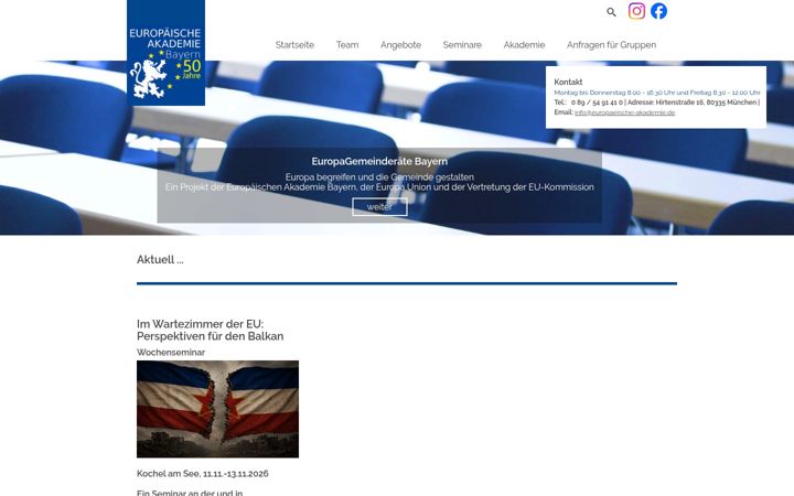 Screenshot of europaeische-akademie.de