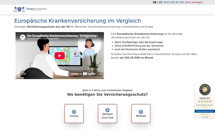 Screenshot of europaeischekrankenversicherung.com