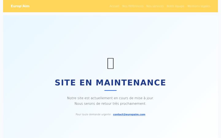 Captură de ecran a europaim.eu
