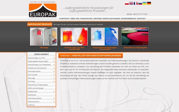 Zrzut ekranu europak.com.de