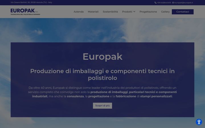 Posnetek zaslona europak.it
