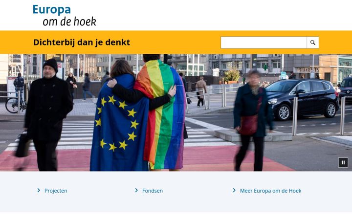 Screenshot stránky europaomdehoek.nl