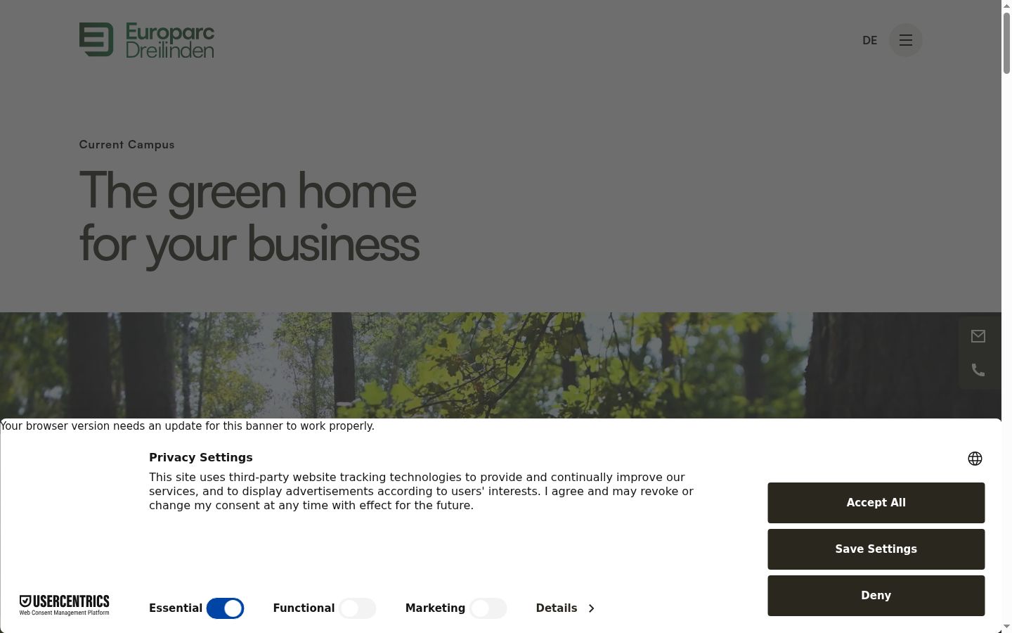 Screenshot tal-banner tal-kunsens muri qabel kwalunkwe interazzjoni