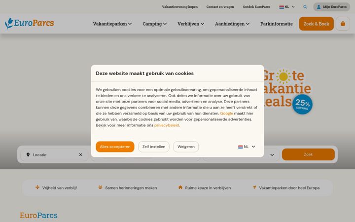 Screenshot of europarcs.nl
