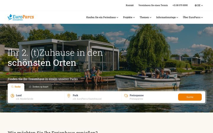 Zrzut ekranu europarcsimmobilien.de