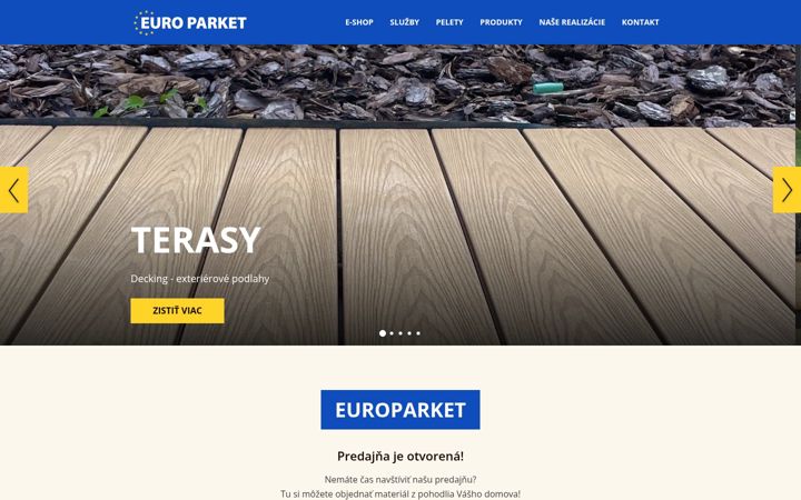 Screenshot von europarket.sk