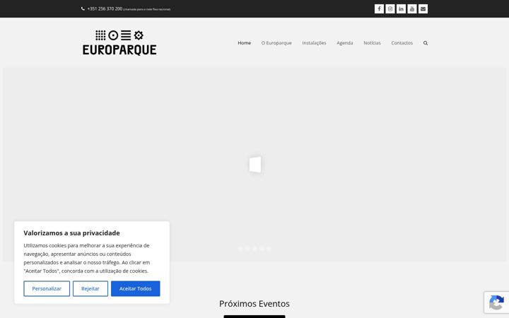 Screenshot of europarque.pt