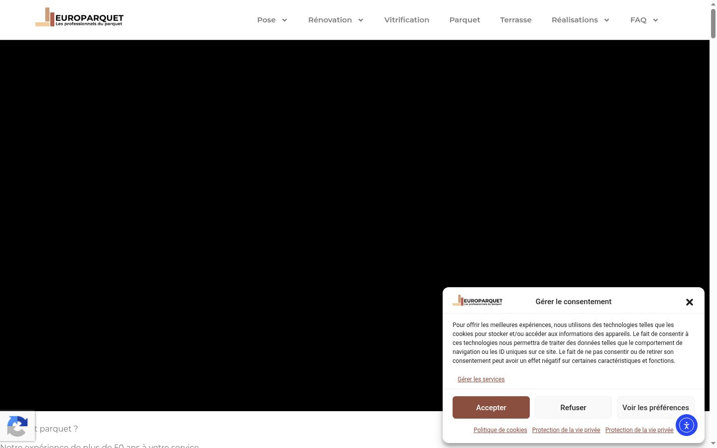 Snímek obrazovky baneru souhlasu zobrazeného před jakoukoli interakcí