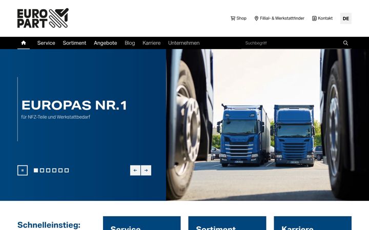 Zrzut ekranu europart.de