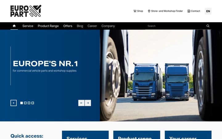 Skjámynd af europart.net