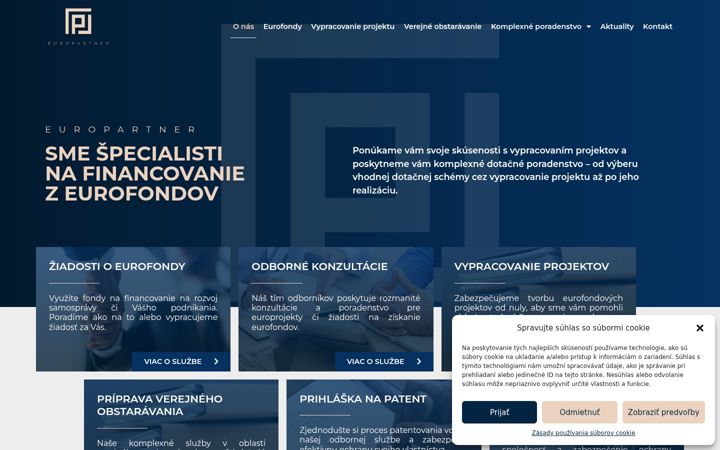 Screenshot von europartner.sk