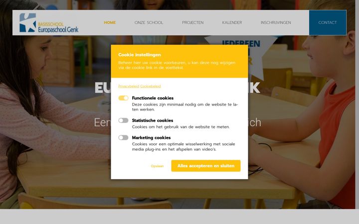 Screenshot ta' europaschoolgenk.be
