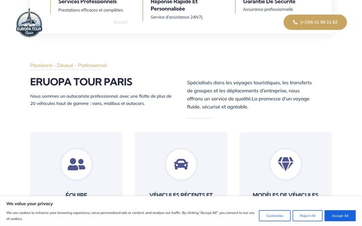Screenshot of europatourparis.com