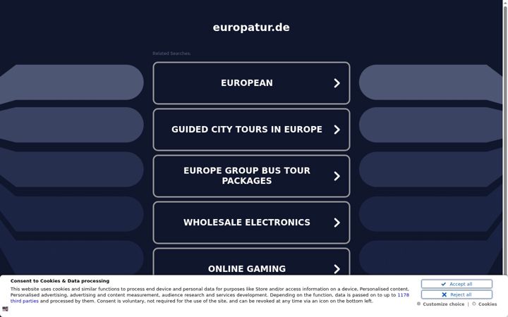Ekrano kopija europatur.de