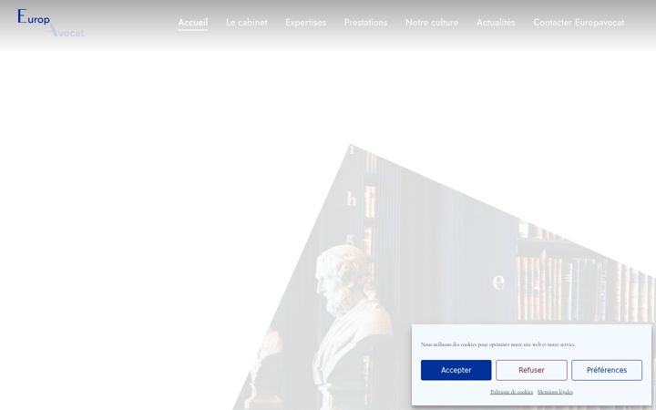 Captură de ecran a europavocat.eu
