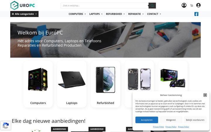Skærmbillede af europc.nl
