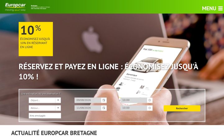 Skærmbillede af europcar-bretagne.fr