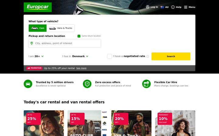 Screenshot of europcar.com.au