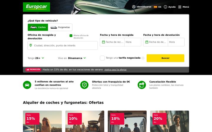 Screenshot ta' europcar.es