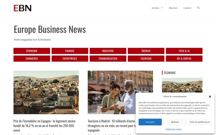 Screenshot of europe-business-news.com