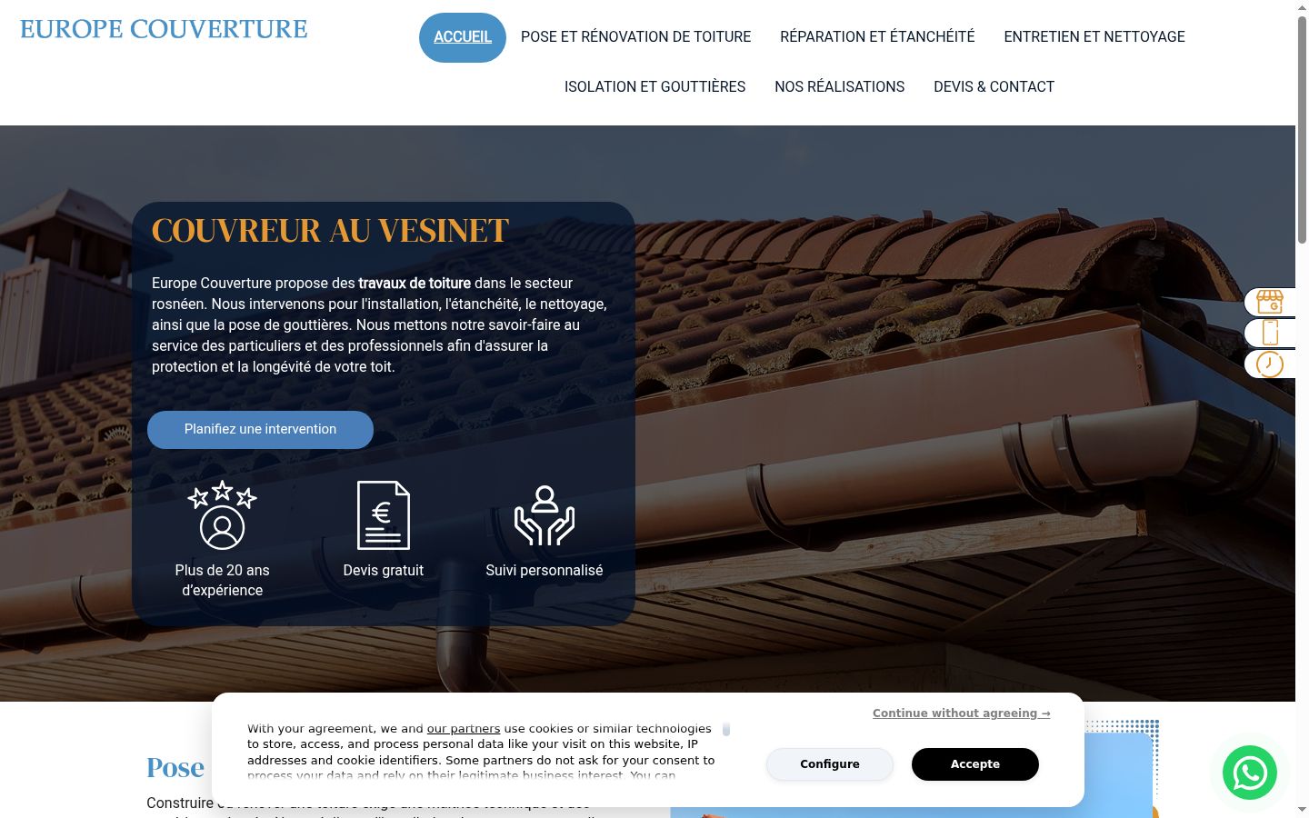 Screenshot tal-banner tal-kunsens muri qabel kwalunkwe interazzjoni