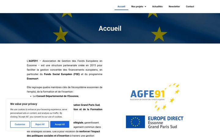Skærmbillede af europe-en-essonne.fr