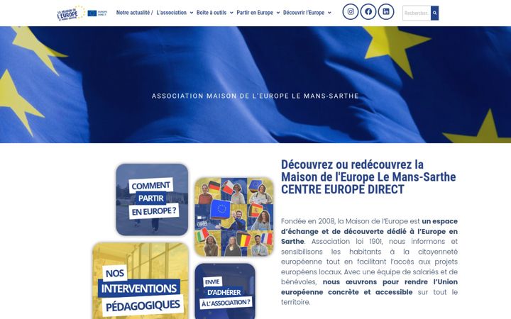 Screenshot of europe-en-sarthe.eu