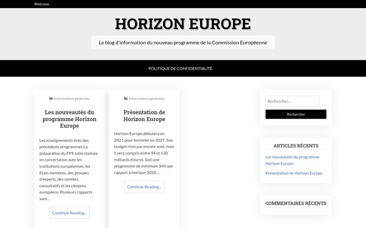 Screenshot of europe-horizon.com