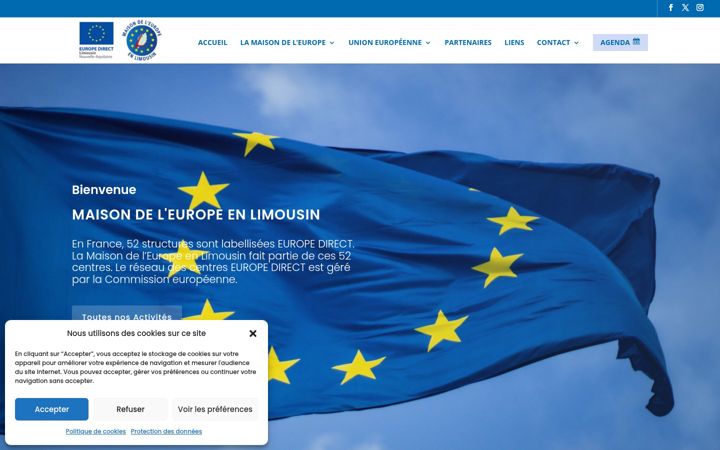 Ekrano kopija europe-limousin.eu