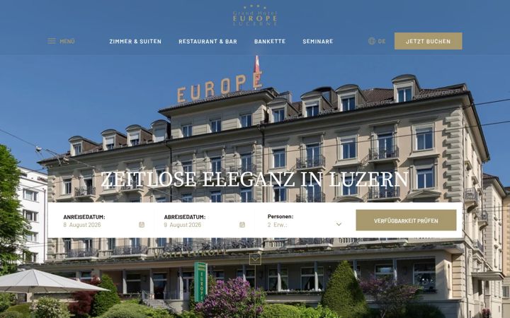 Screenshot ta' europe-luzern.ch