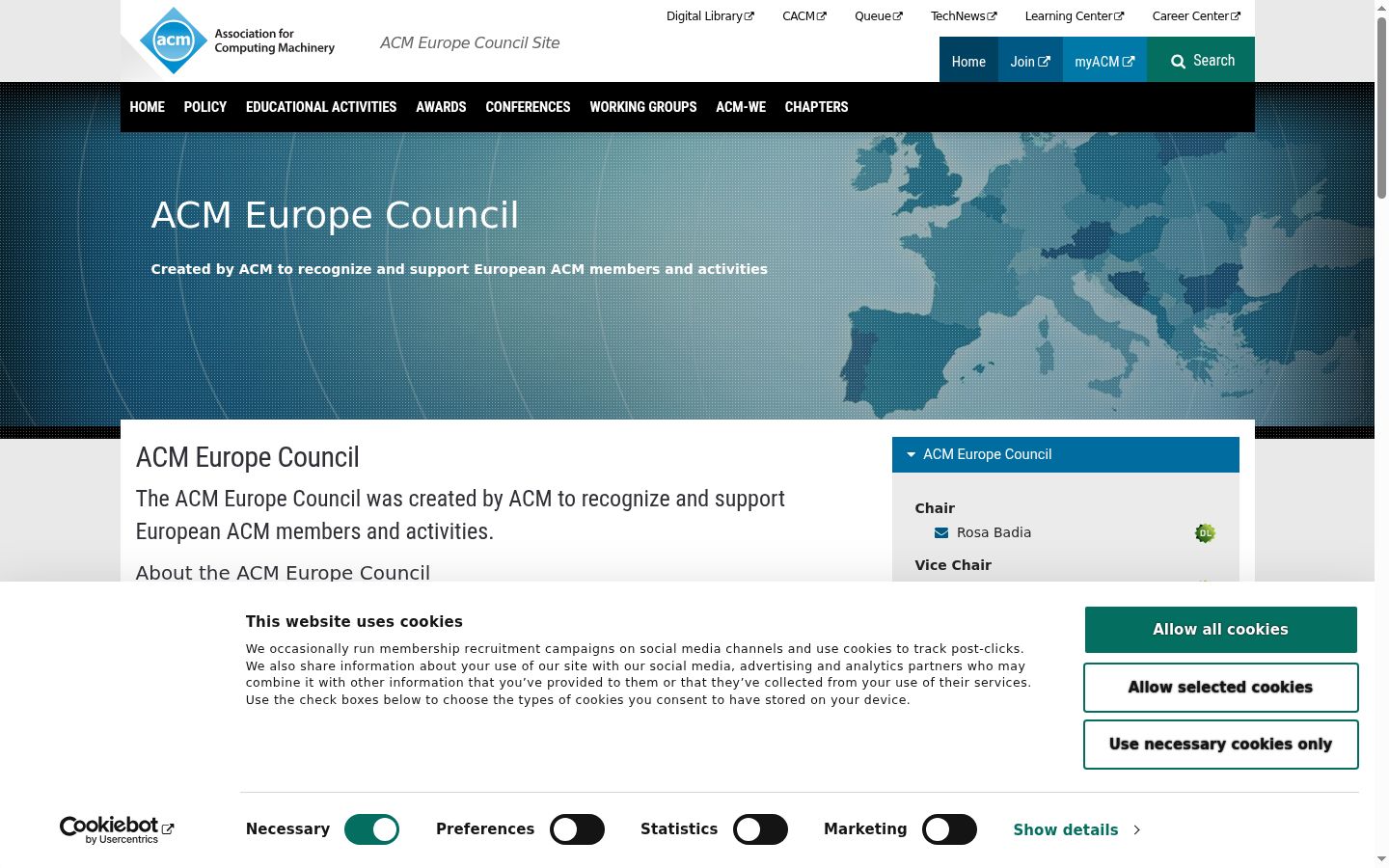 Screenshot tal-banner tal-kunsens muri qabel kwalunkwe interazzjoni