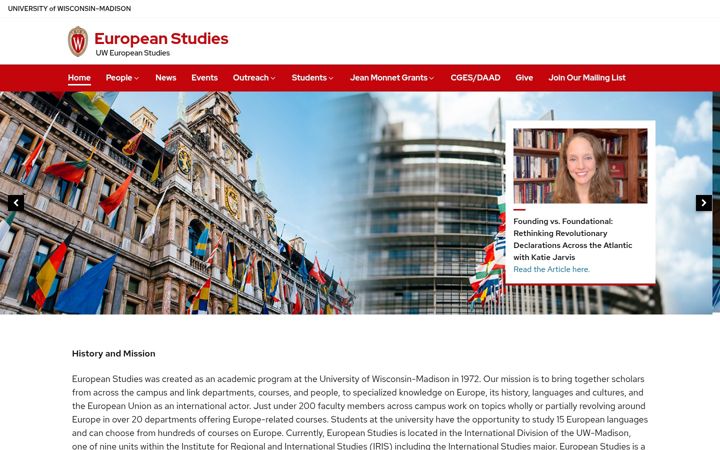 Screenshot of europe.wisc.edu