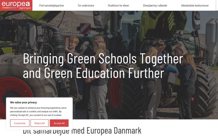 Captura de pantalla de europea.dk