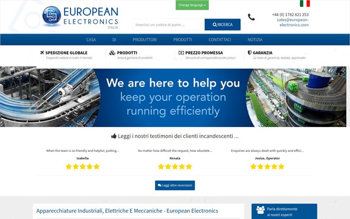 Screenshot of european-electronics.it