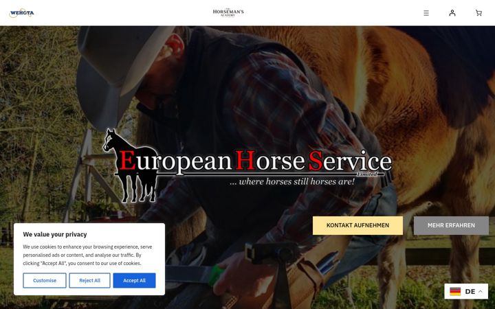 Screenshot of european-horse-service.com