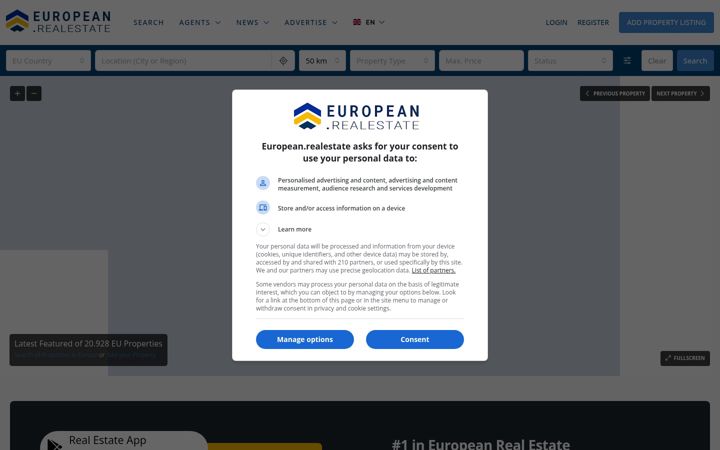 Screenshot of european.realestate