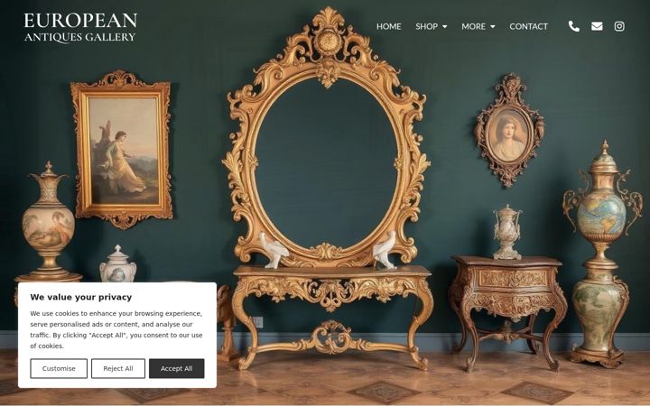 Screenshot of europeanantiquesgallery.com
