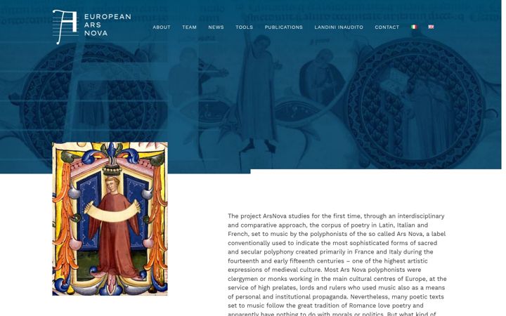 Screenshot of europeanarsnova.eu