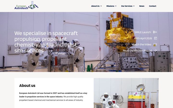 Screenshot of europeanastrotech.com