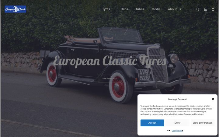 Screenshot of europeanclassictyres.com