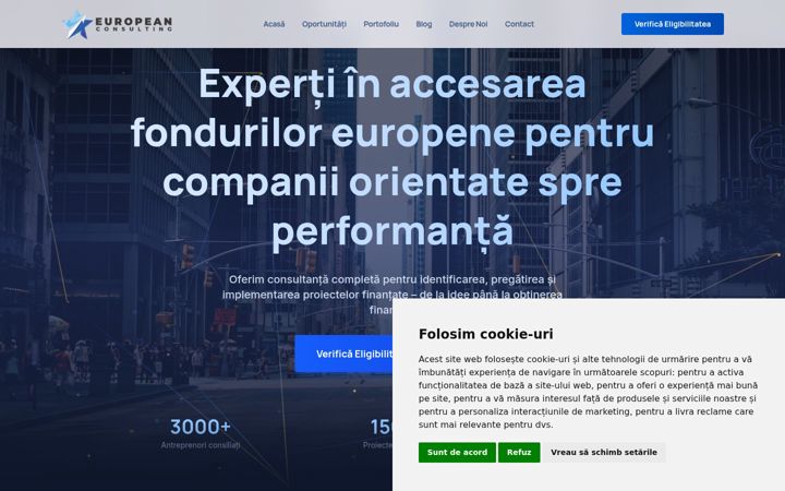 Screenshot ta' europeanconsulting.ro