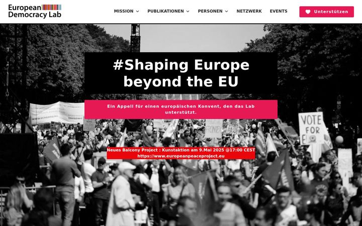 Screenshot of europeandemocracylab.org