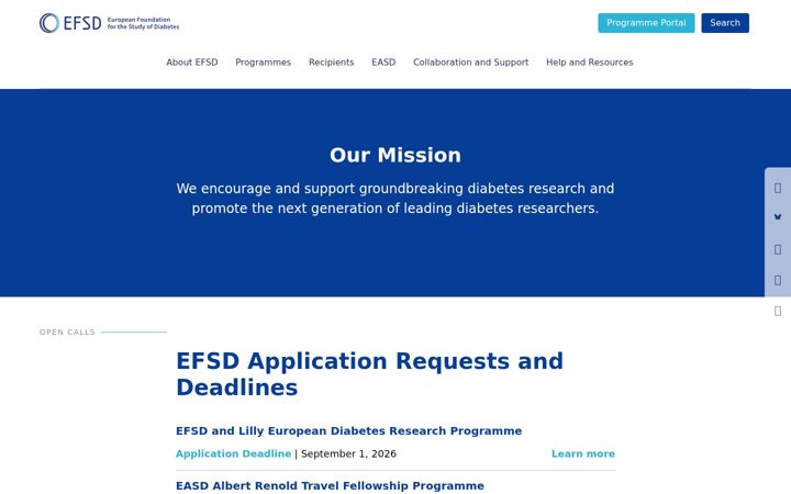 Screenshot of europeandiabetesfoundation.org