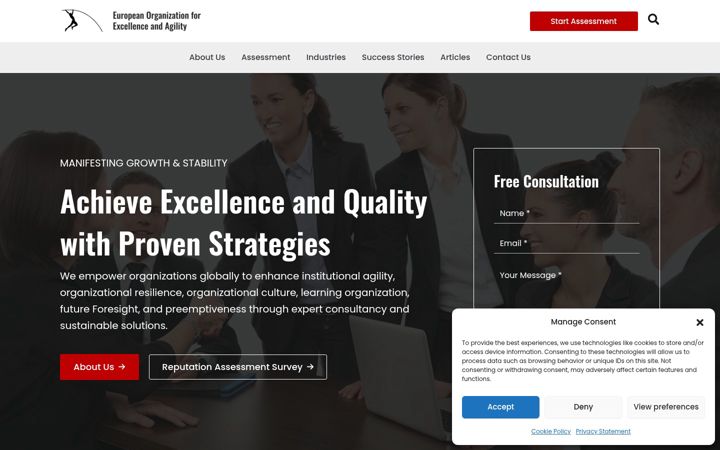 Screenshot of europeanexcellenceagility.org