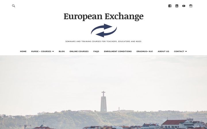 Ekrānuzņēmums no europeanexchange.eu