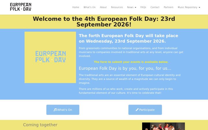 Ekrano kopija europeanfolkday.eu