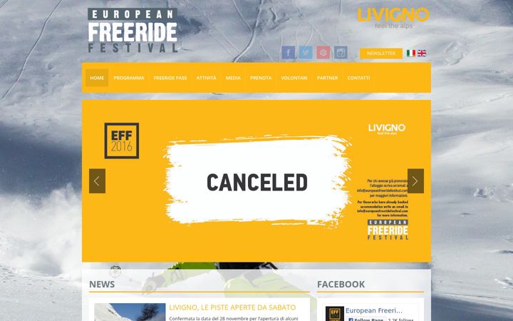 Screenshot of europeanfreeridefestival.com