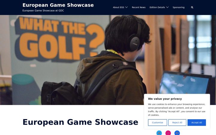 Screenshot of europeangameshowcase.com